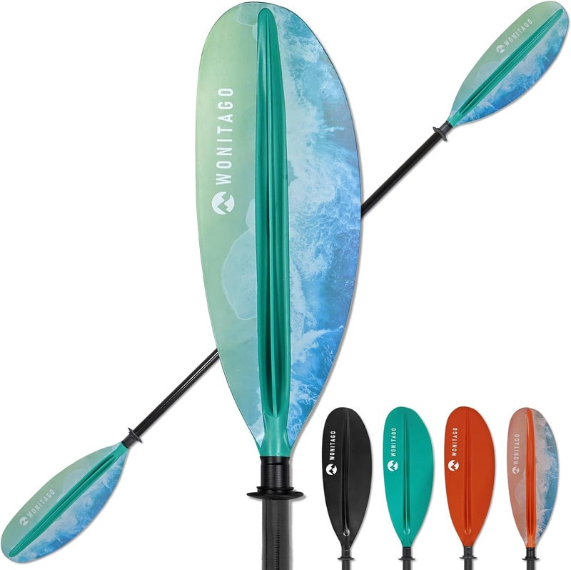 WONITAGO Kayak Paddles with Fiberglass Shaft and Reinforced PP Blade, Floating Adjustable Kayaking Oars, 3 Piece, 220-240 cm/86-94 Inches, 240-260 cm/94-102 Inches - Image 1